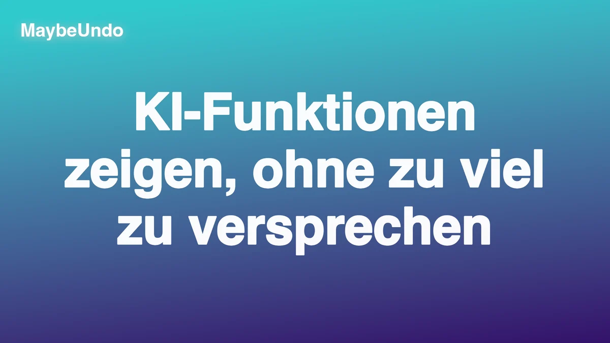 KI-Funktionen mit Kontext, Kontrollen und realistischen Ergebnissen demonstrieren