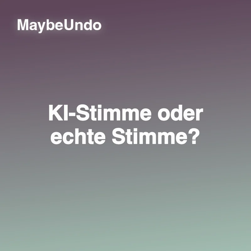 KI-Stimme und menschliche Stimme im Vergleich für Produktdemos